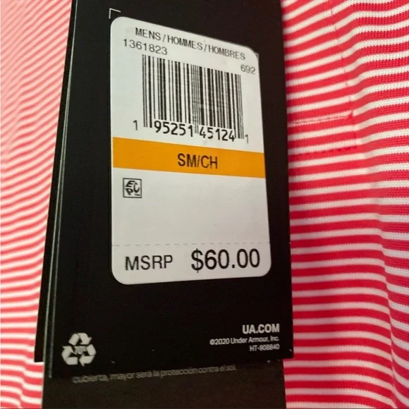 {Under Armour} Striped Classic-Fit Performance Golf Polo - Men’s Small - NWT - Picture 11 of 11